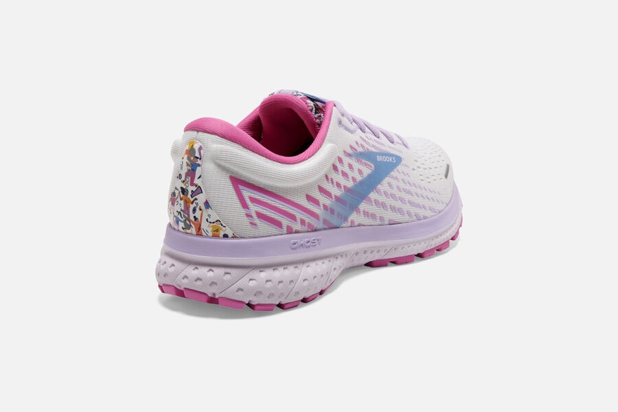 Brooks Ghost 13 Road Löparskor Dam - Vita/Rosa/Blå - 5690-QANFO